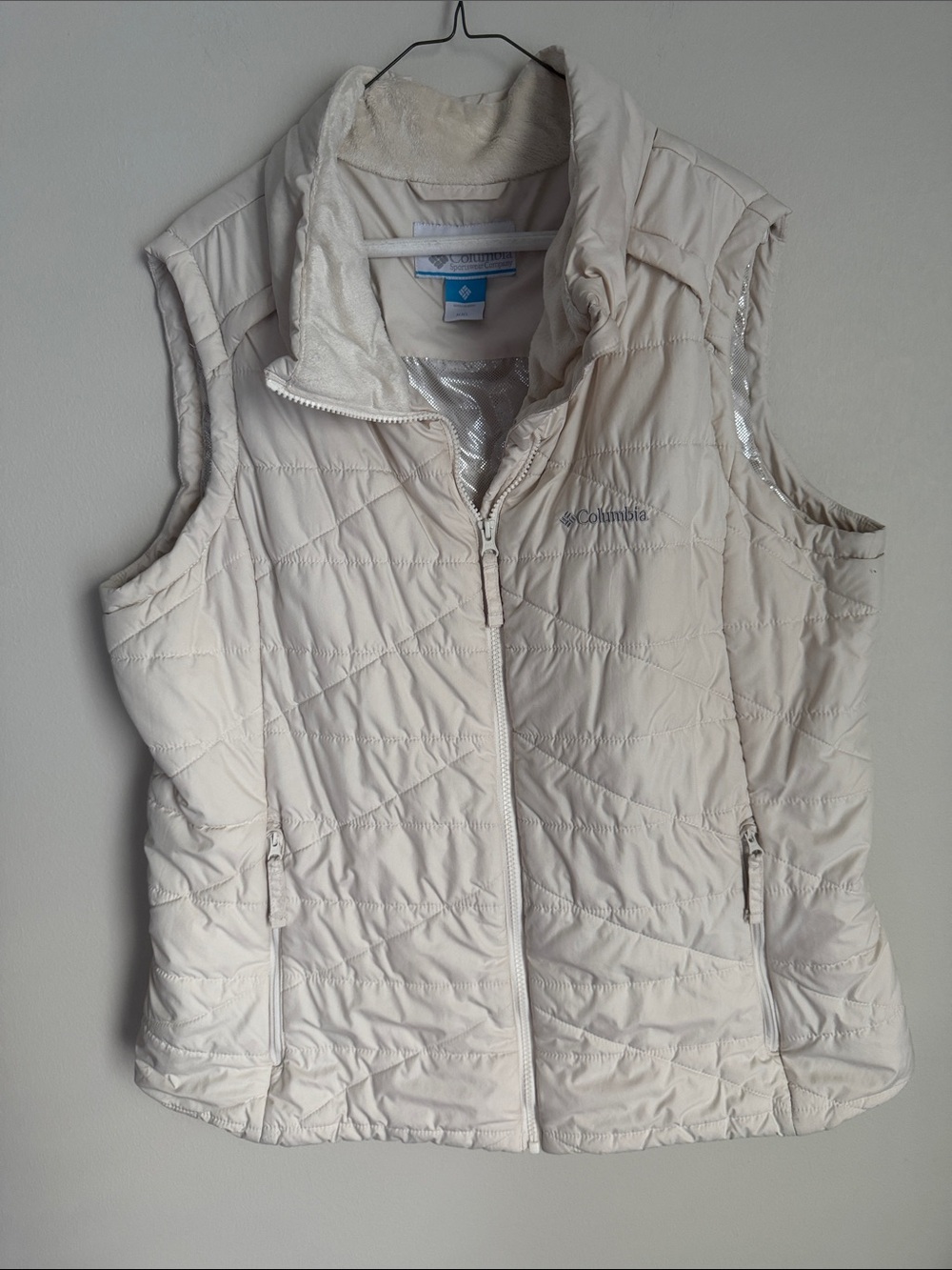 Columbia Cream Quilted Packable Vest